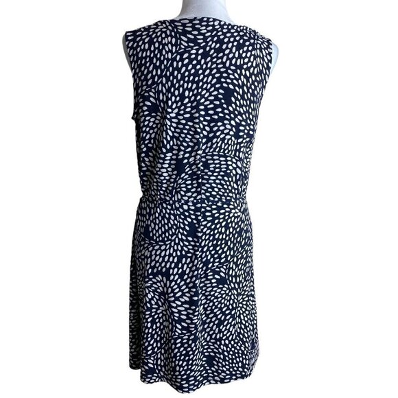 Ann Taylor LOFT Dress with Belt Dark Blue Sleeveless Women's Size Small - Picture 7 of 9
